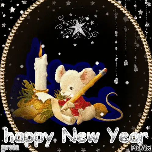 Happy New Year 2024 Mouse Animation