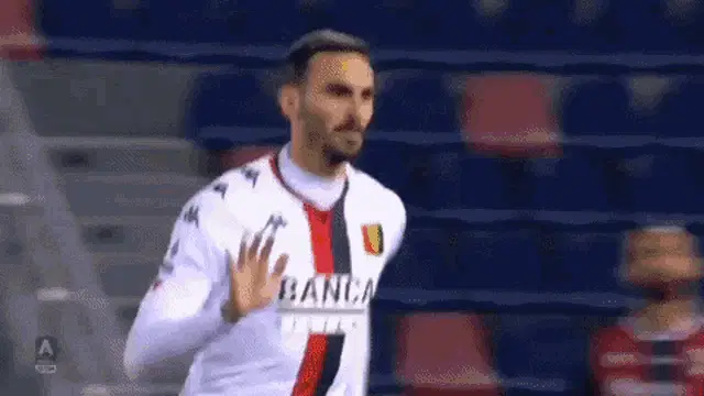 Zappacosta celebrates for Genoa in Serie A