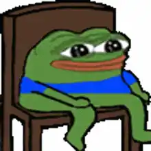 Chill Frog Meme: Relaxing on a Chair
