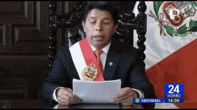 Pedro Castillo Temblando en Discurso