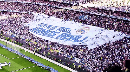 Real Madrid Fans with 'Hasta El Final' Banner