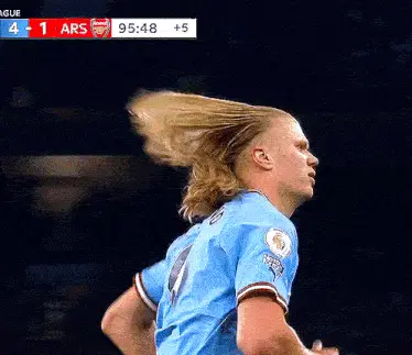 Erling Haaland Celebration vs Arsenal