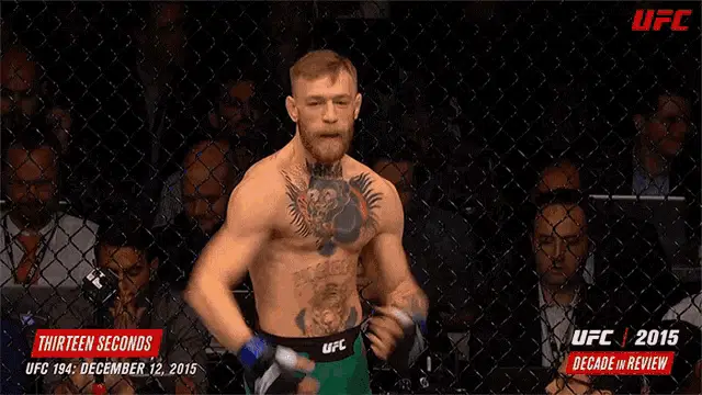 Conor McGregor Getting Ready in UFC Octagon