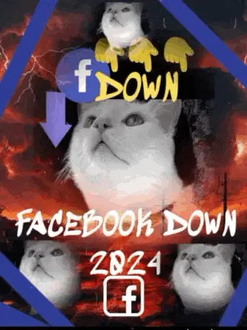 Gtwymer's Facebook Down 2024 Meme with Cats