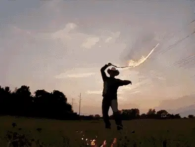 Man with Fire Whip