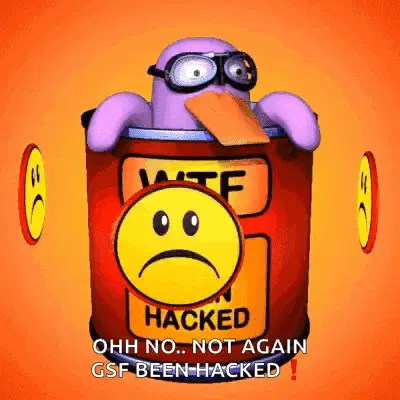 WTF I've Been Hacked Cartoon Duck