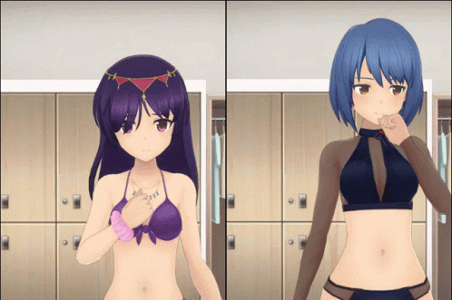 Aruga Nana & Matoba Aoi Make Heart Gesture