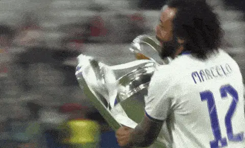 Marcelo Celebrates with Trophy