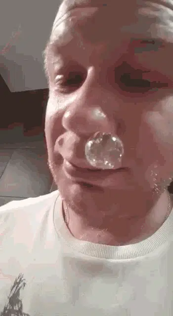 Marian with a Bubble on His Nose