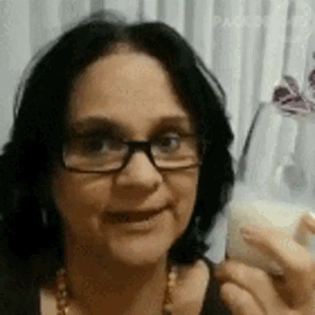 Damares Alves Drinking Milk