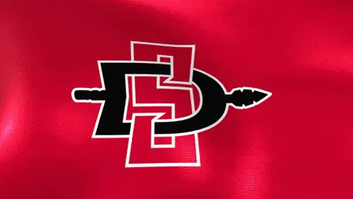 Waving San Diego State Aztecs Flag