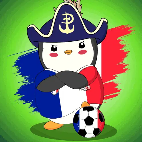 Vive La France! French Penguin Football Fan