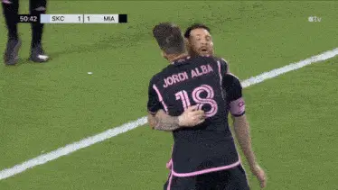 Lionel Messi & Inter Miami Celebrate Goal