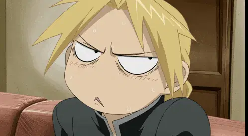 Edward Elric Annoyed - Fullmetal Alchemist – free GIF download