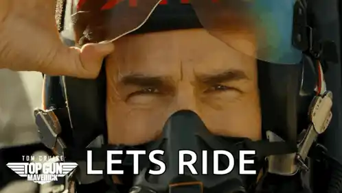 Tom Cruise as Maverick: Visor Down, Let's Ride