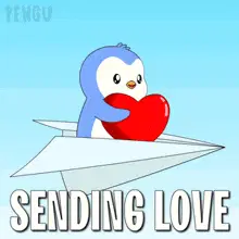 Pengu Pudgy Flying with Love