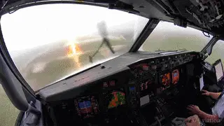 Boeing 737 Landing In Storm