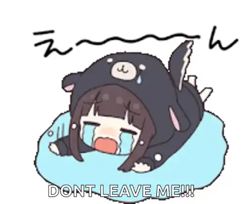 Cute Anime Girl Crying: Don't Leave Me!
