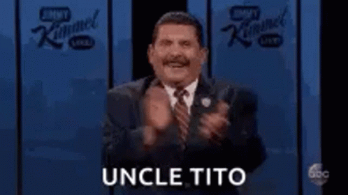 Guillermo (Uncle Tito) Claps Enthusiastically – free GIF download | meme platform | memes GIF