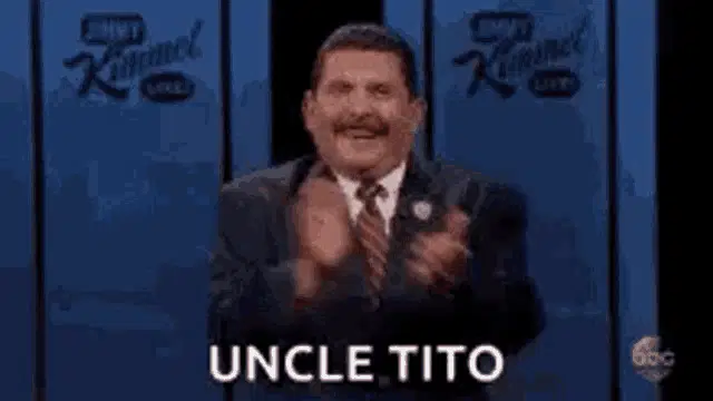 Guillermo (Uncle Tito) Claps Enthusiastically – free GIF download | meme platform | memes GIF