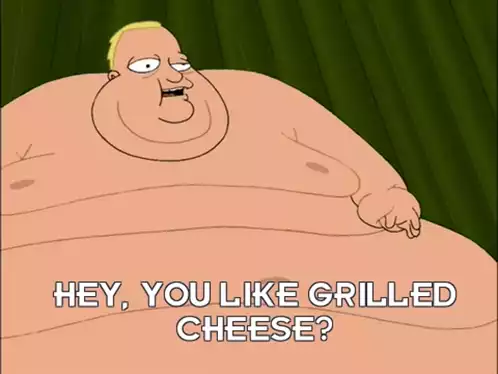 Futurama Human Bender Offers Grilled Cheese
