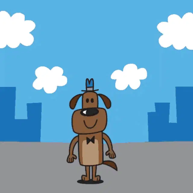 Cartoon Dog Gives OK Sign