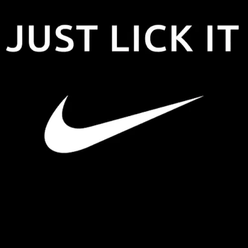 Just Lick It Nike Logo Parody