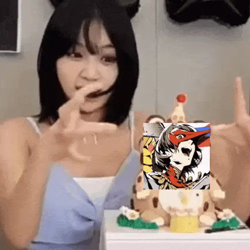 Chae Won's Goro Akechi Cake Moment