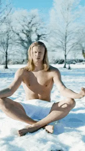 Haaland Meditating in the Snow