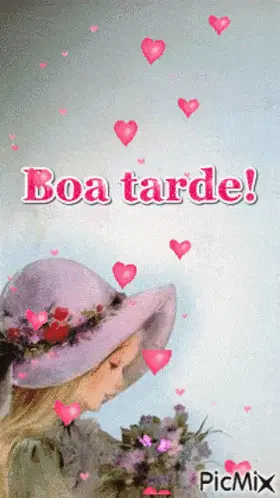 Coração: Boa Tarde com Corações e Menina