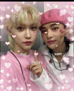 Hyunlix Samel Posing in Pink Aesthetic