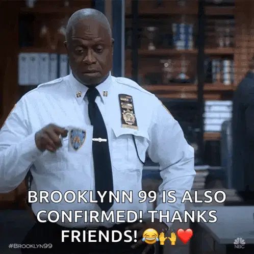 Captain Holt Judging Brooklyn Nine Nine Confirmation