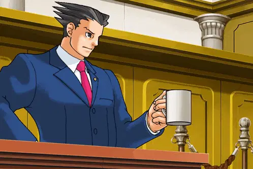 Phoenix Wright's 'Yuh Huh' in Ace Attorney
