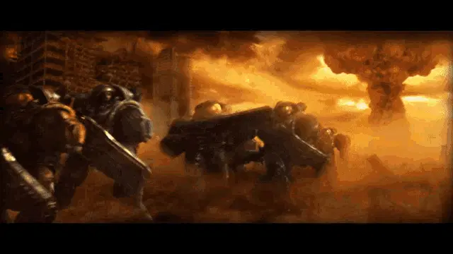 Starcraft Marines Witness Nuclear Explosion