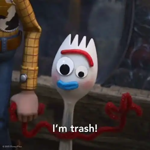 Forky Says 'I'm Trash!'