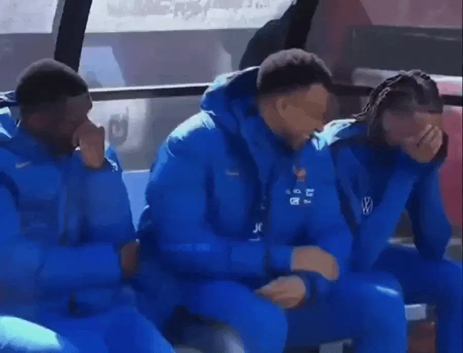 Mbappe and Olise Laughing