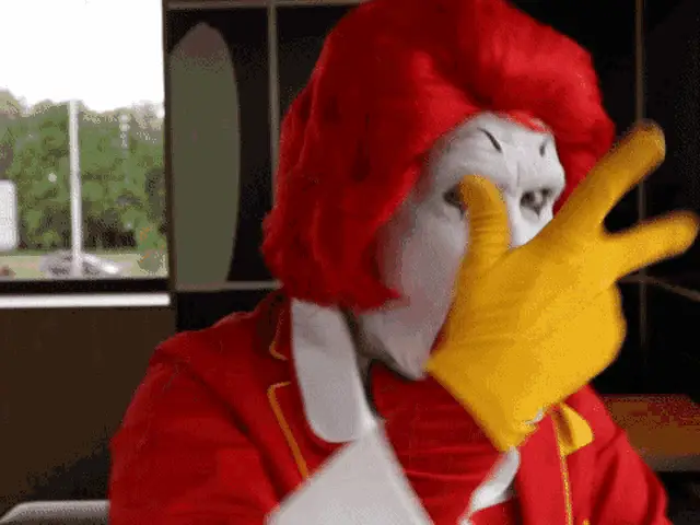Ronald McDonald Clown Gesture