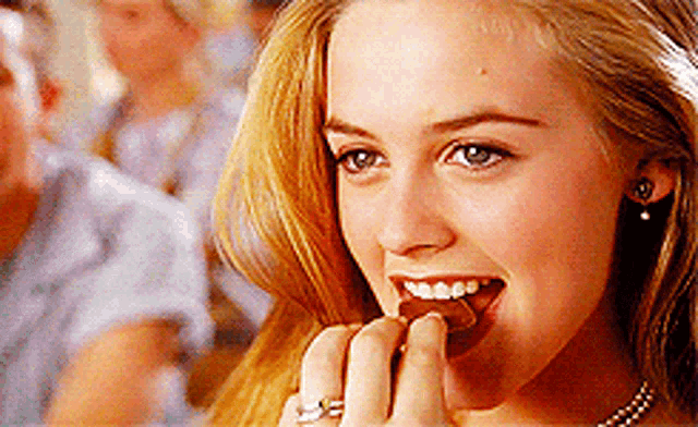 Pretty Girl Smiling After Eating