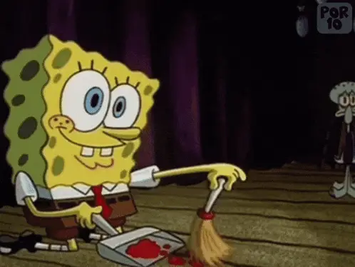 Spongebob Sweeping on Stage – free GIF download | meme platform | memes GIF