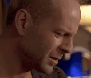 Bruce Willis's Awkward, Wondering Expression