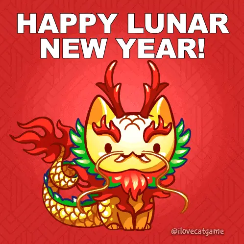 Happy Lunar New Year: Cat Dragon