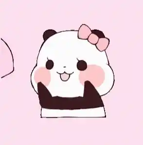 Cute Animated Panda with Heart
