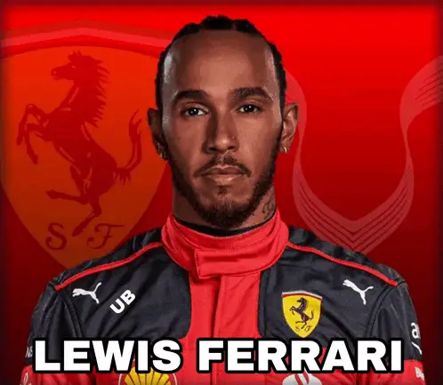 Lewis Hamilton in Ferrari F1 Gear