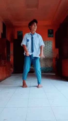 Jamet Azam Dancing in School Uniform