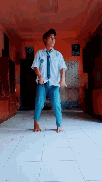 Jamet Azam Dancing in School Uniform