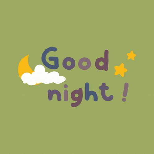 Good Night Message with Moon and Stars