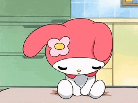 My Melody Sanrio is sleepy