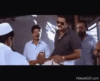 Mohanlal in Spadikam: Handshake Scene