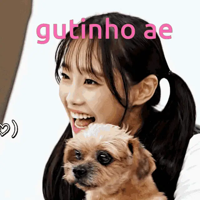 Chuu with Guto Gutinho the Dog