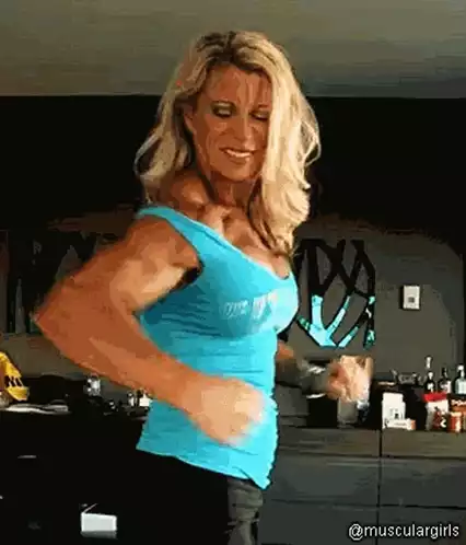 Female Bodybuilder Flexing